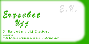 erzsebet ujj business card
